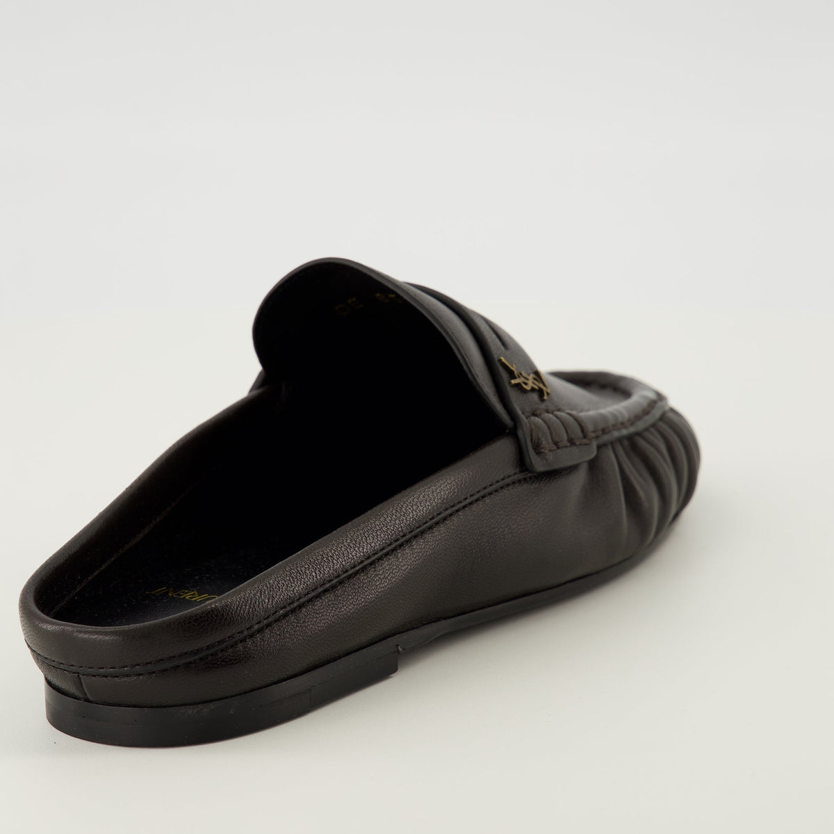 Black Loafer Mules