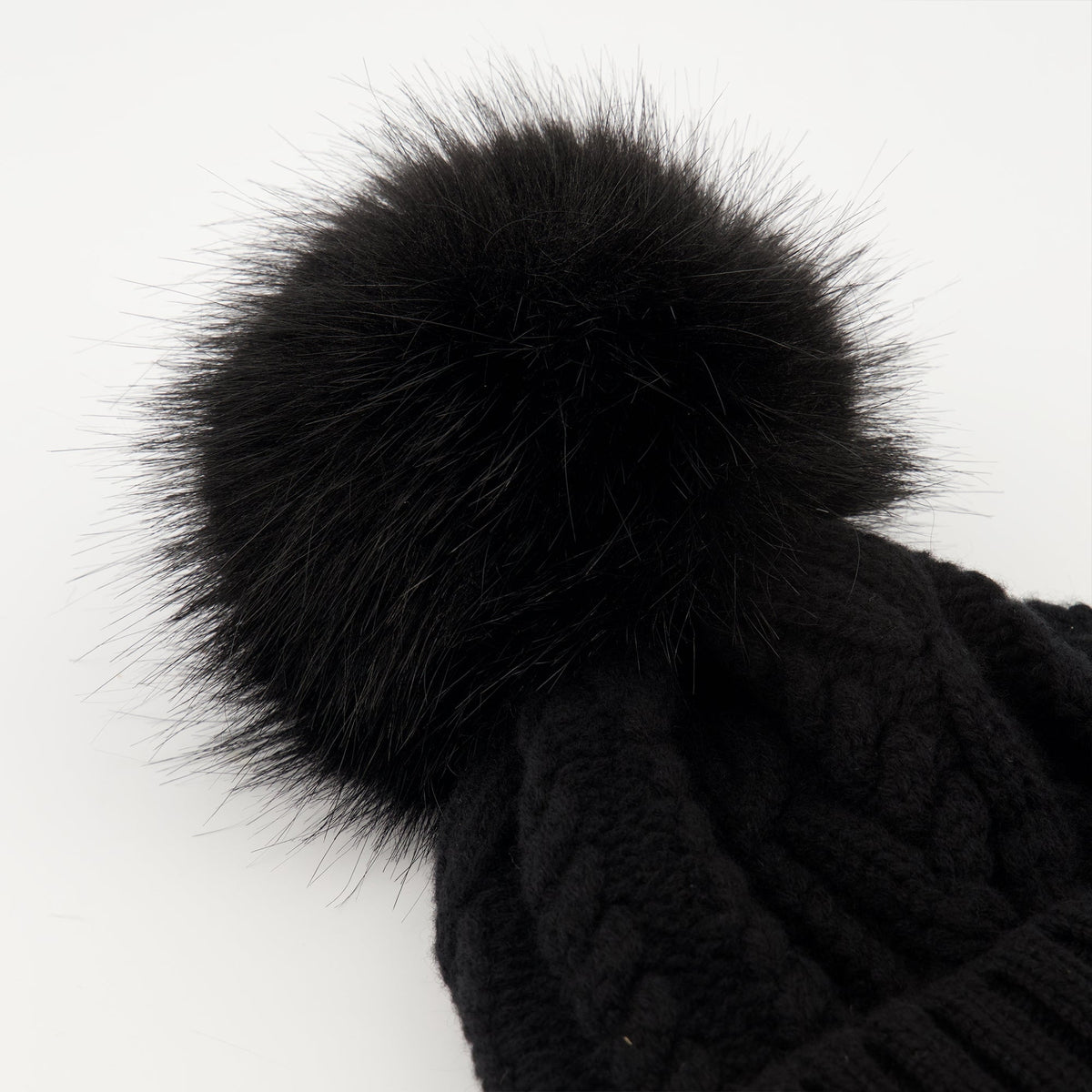 Cashmere Beanie with Pom-Pom