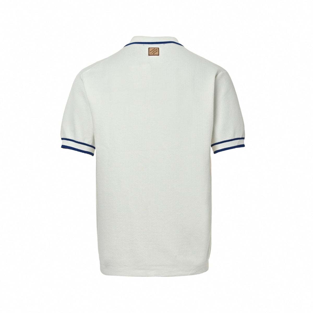 Contrast Trim Knit Shirt - White