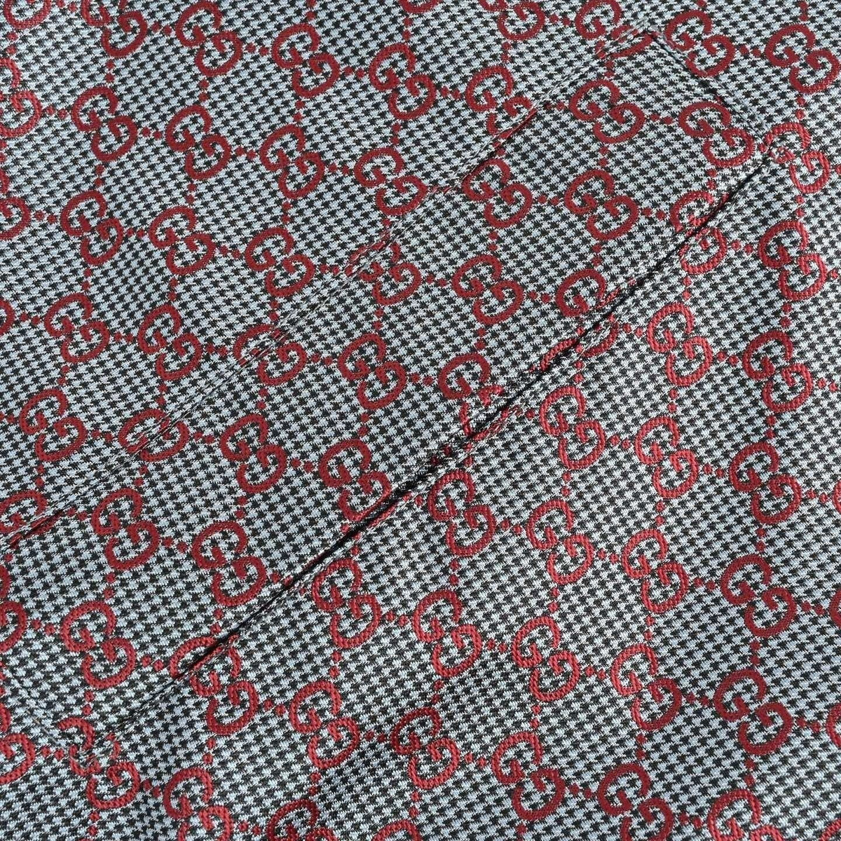 GG Houndstooth Zip Jacket | Grey & Red