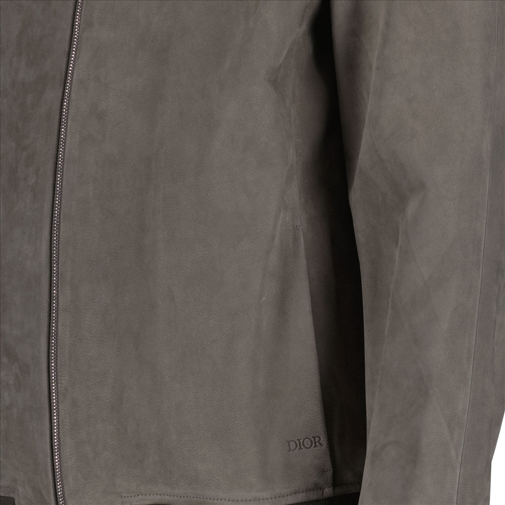 Leather bomber
