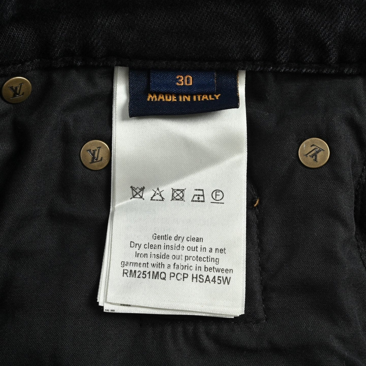 LV Signature Embroidered Jeans - Dark Wash