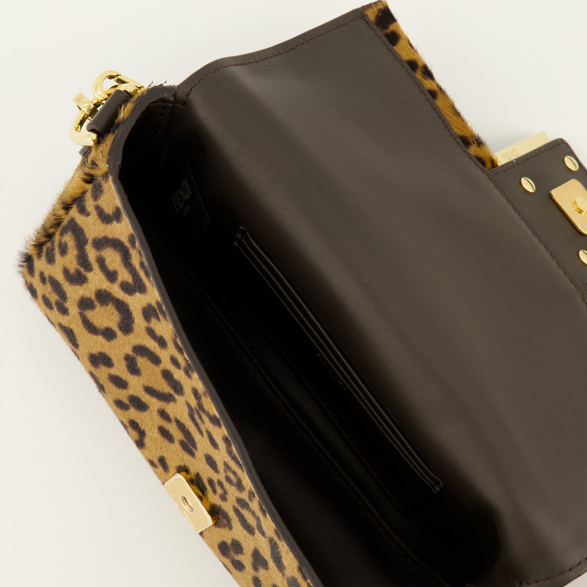 Mini Leopard Baguette Bag