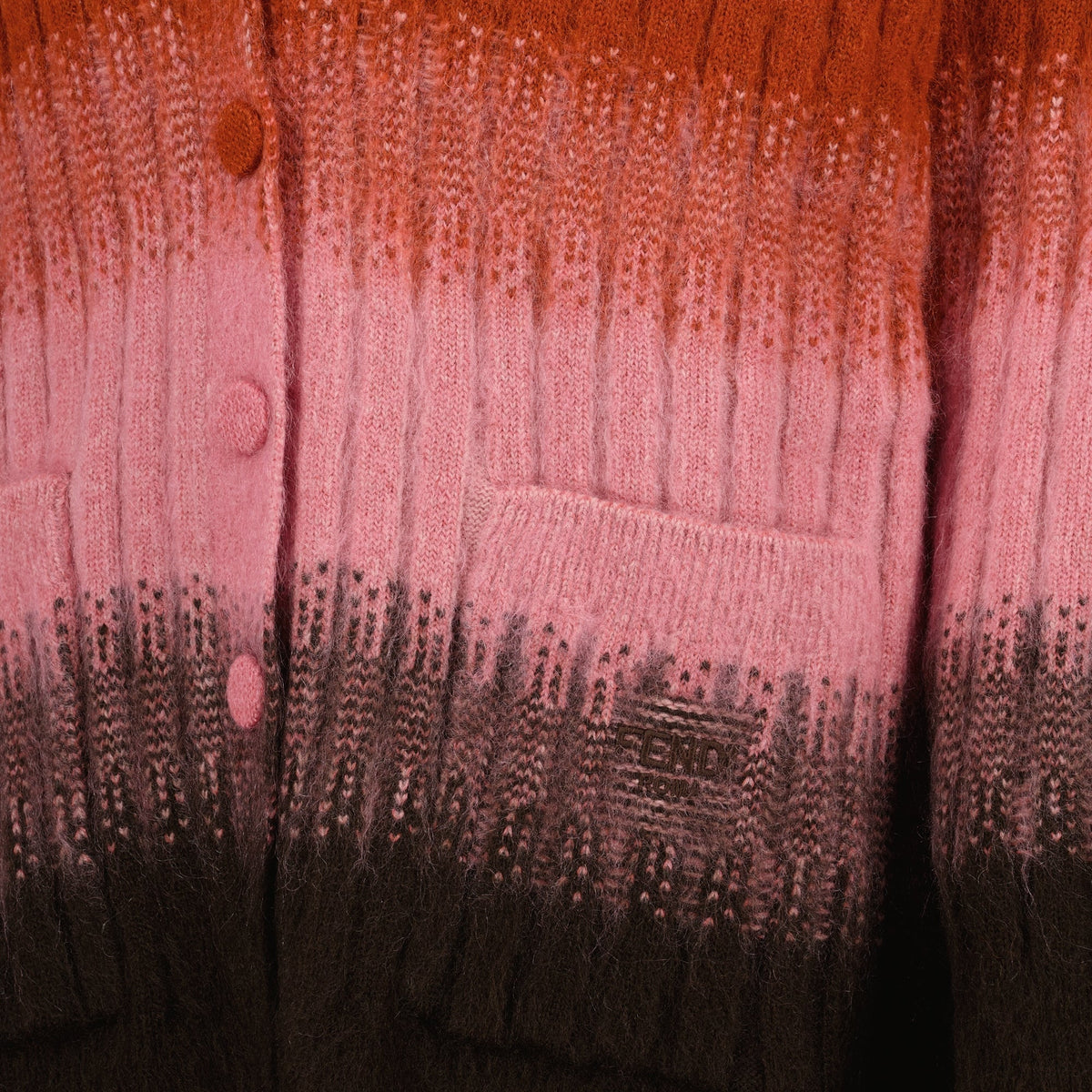 Multicolored Mohair and Wool Cardigan