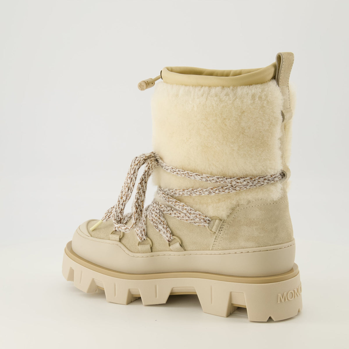 Suede and Shearling Peak Boots