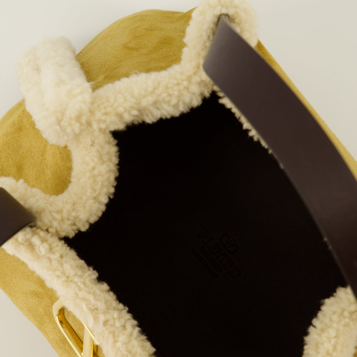 Suede and Sheepskin Tote