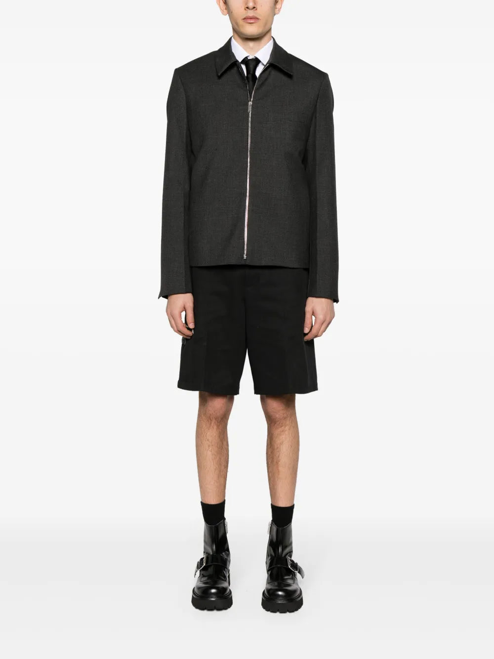 Zip-Up Wool Jacket
