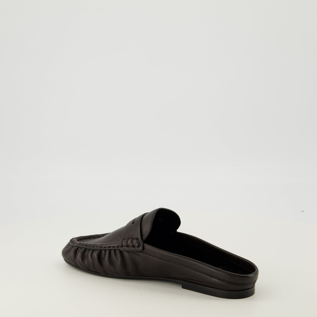 Black Loafer Mules