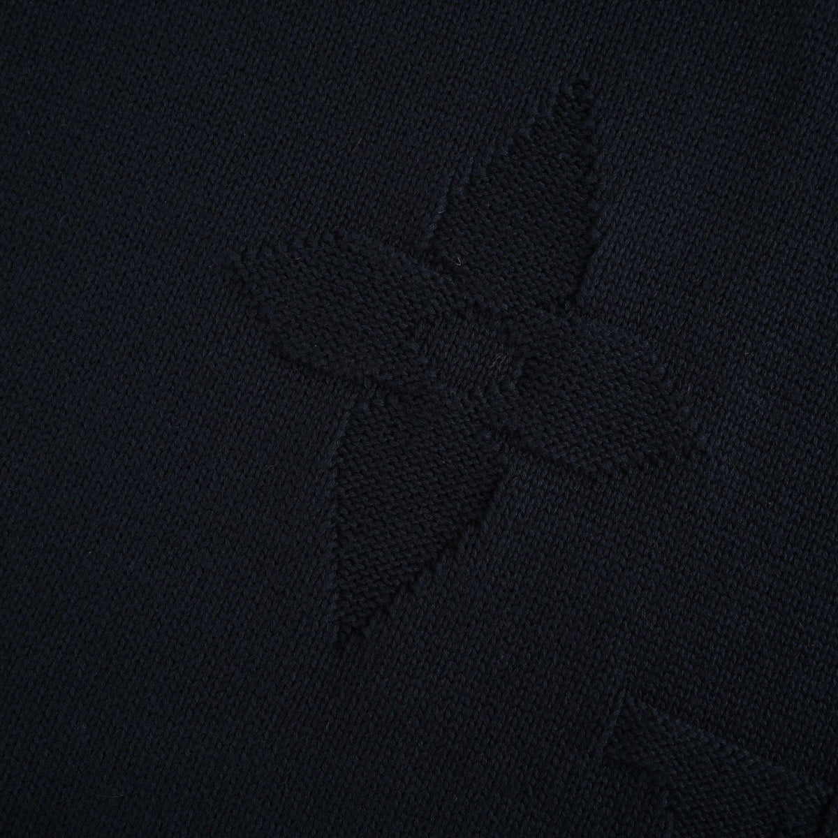 Embossed Monogram Flower Quarter-Zip | Navy