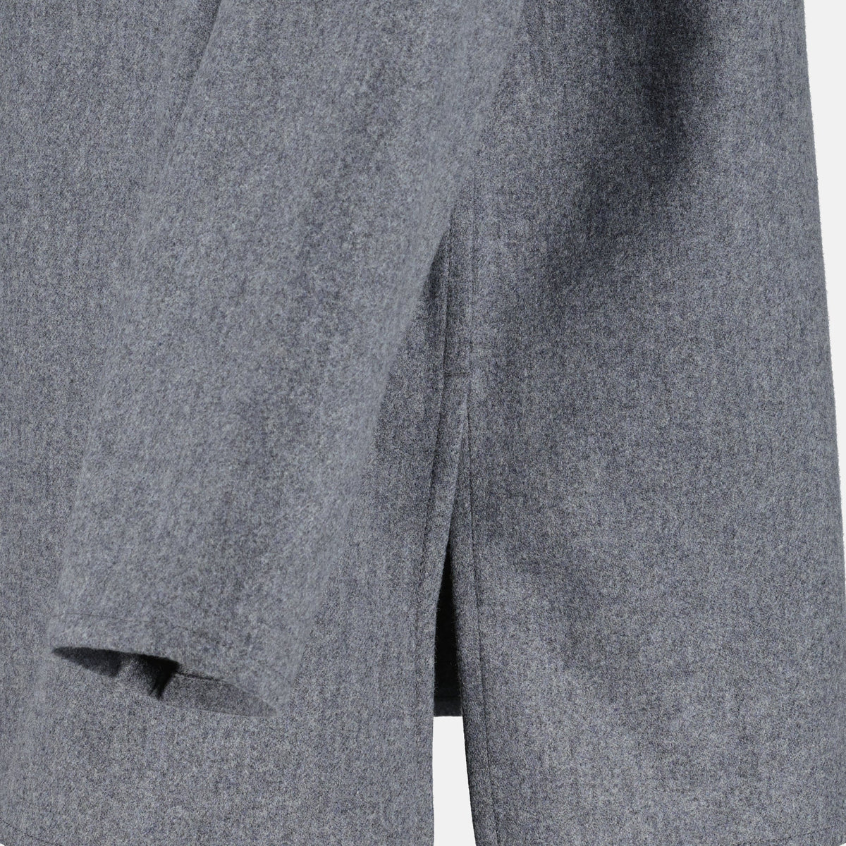 Gray Wool Polo Shirt