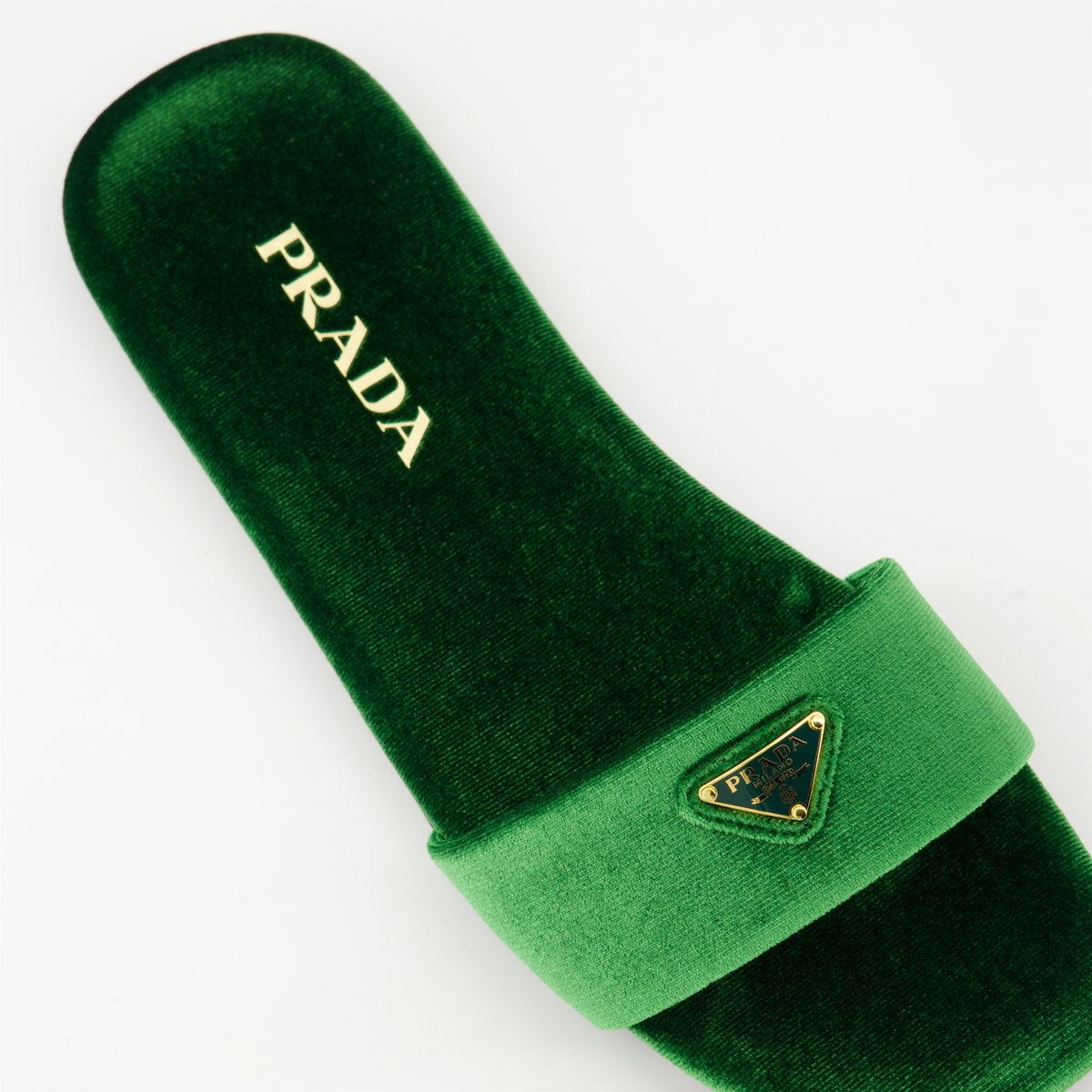 Green Velvet Sandals