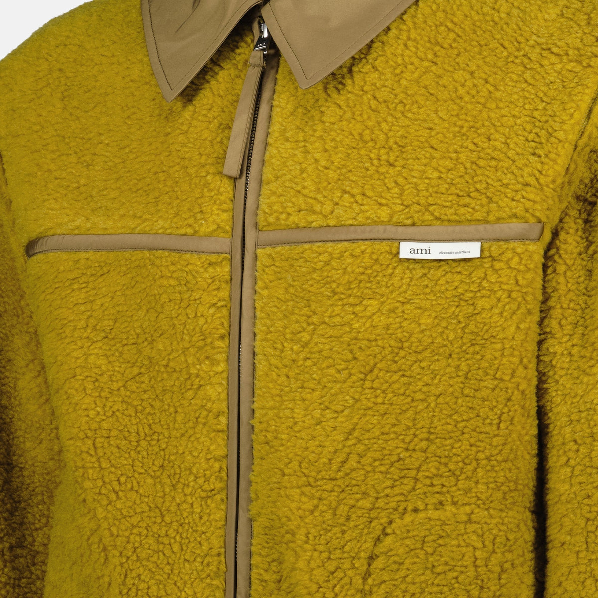 Khaki Wool Fleece Jacket