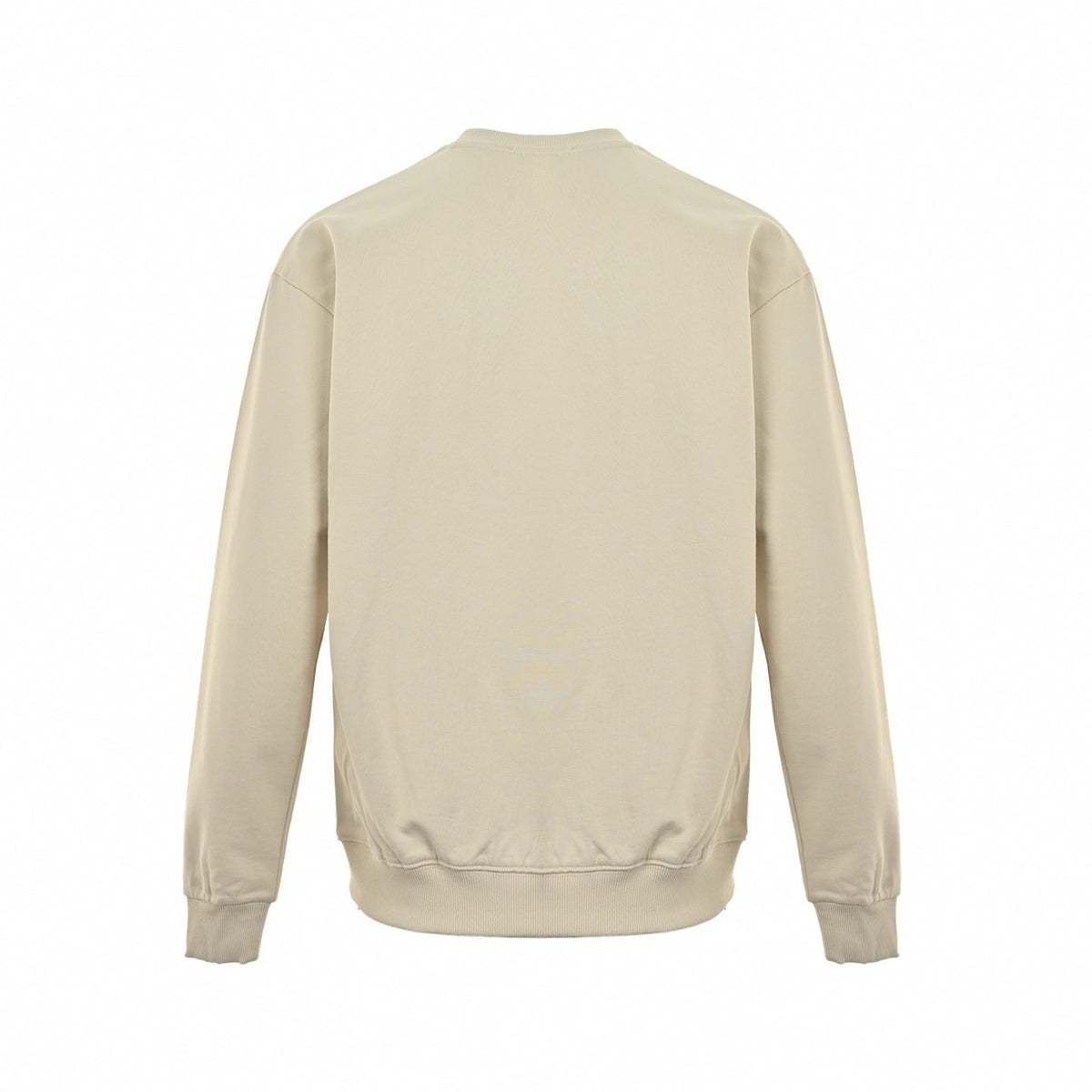 Monogram Pocket Cotton Crewneck | Beige