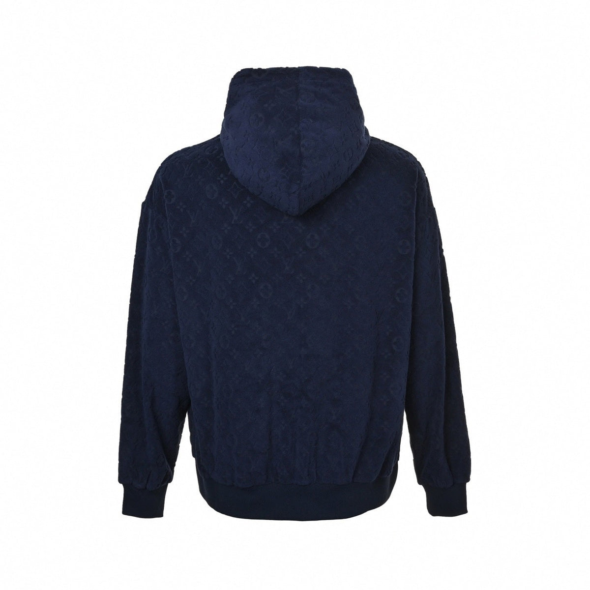 Monogram Toweling Zip-Up Hoodie | Navy