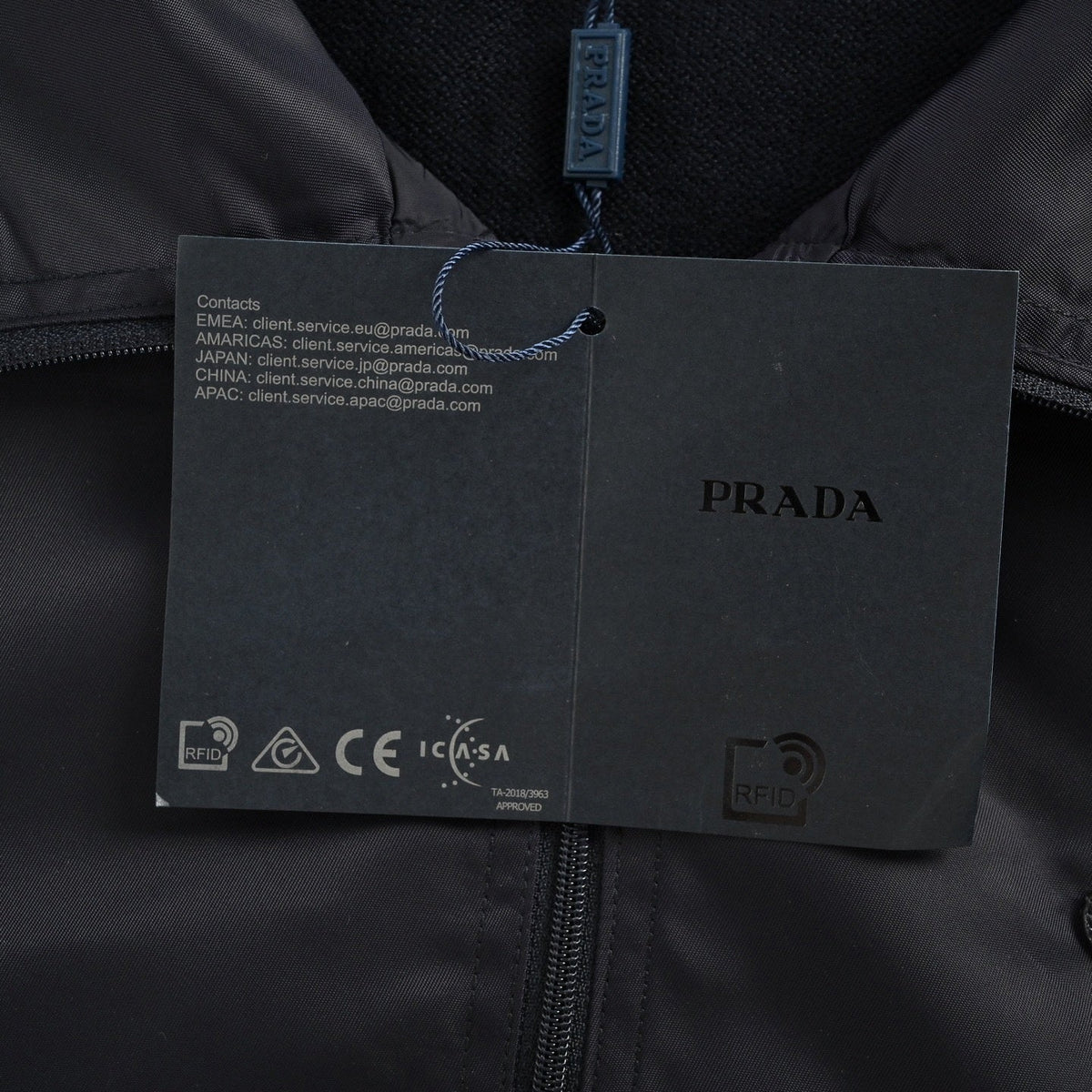 Re-Nylon Mixed-Media Hybrid Jacket | Navy Blue