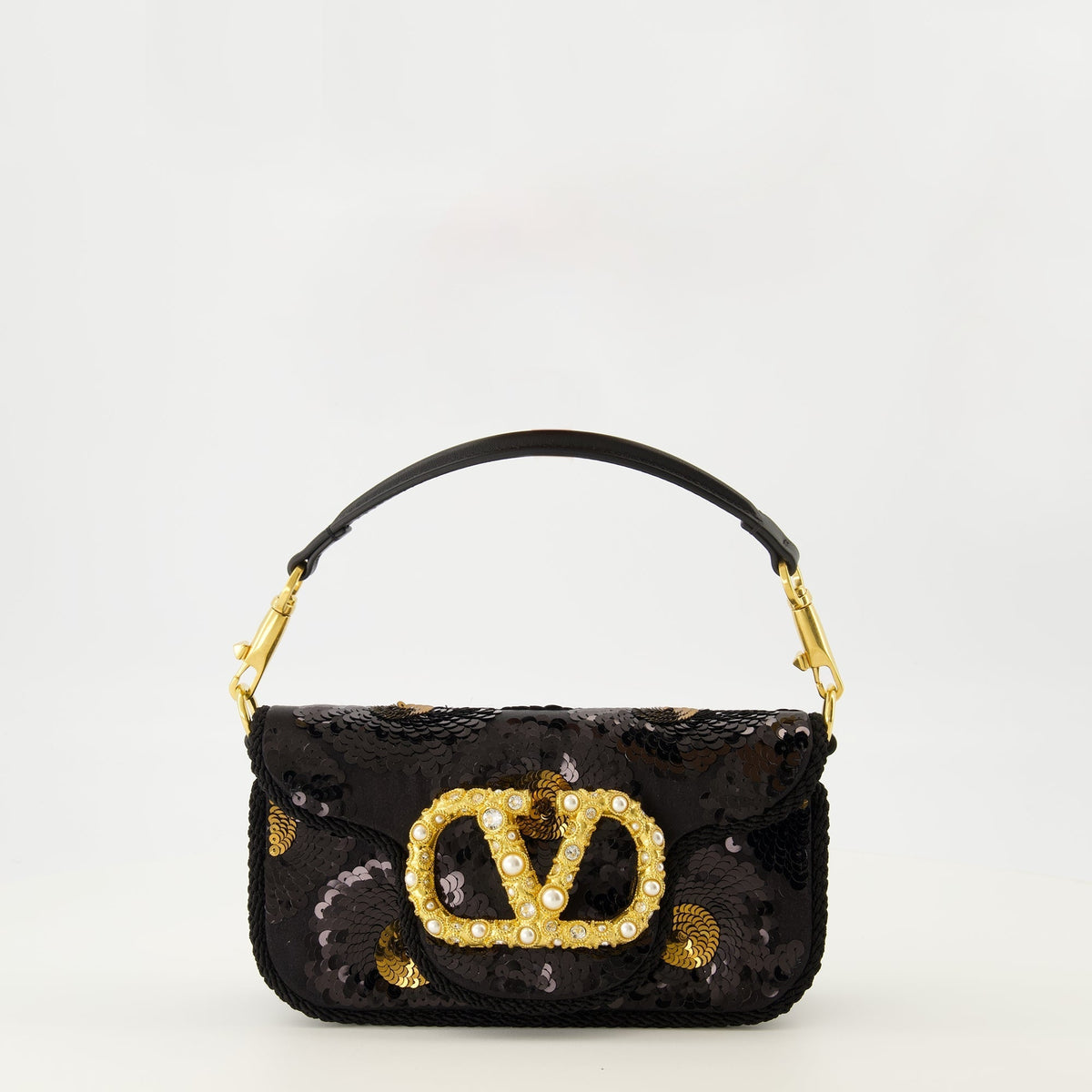Small Locò Black Sequin Bag